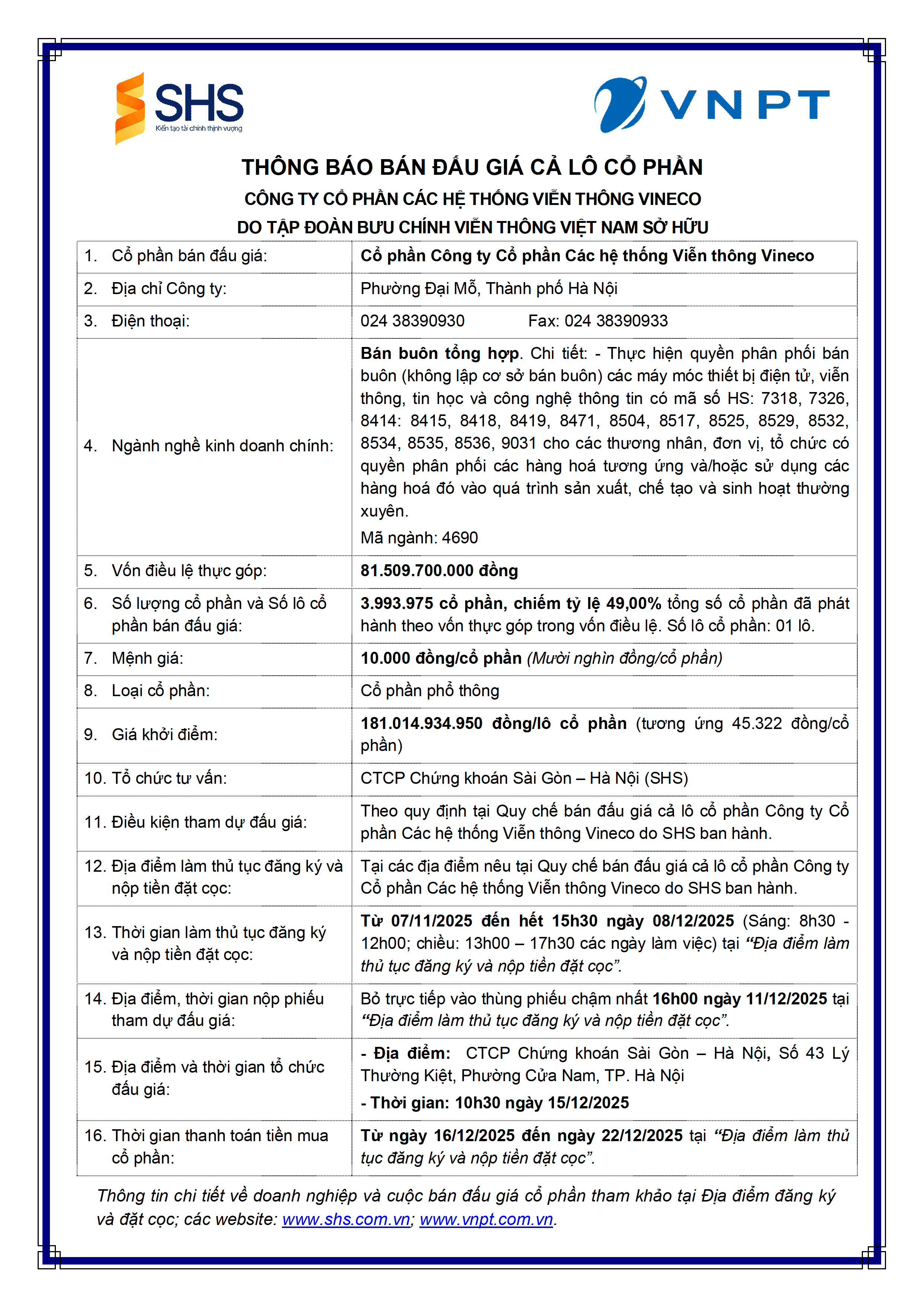 0. Thong bao ban dau gia VINECO.png