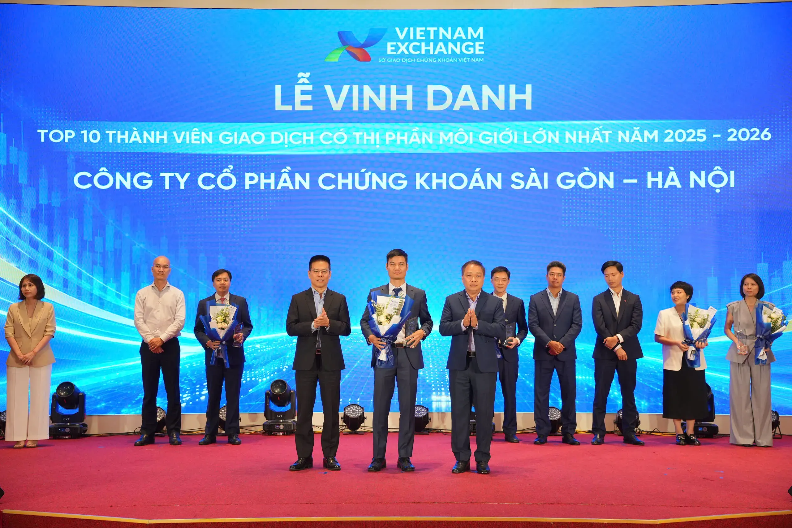 SHS được vinh danh Top 10 thành viên giao dịch có thị phần môi giới lớn nhất năm 2025 – 2026