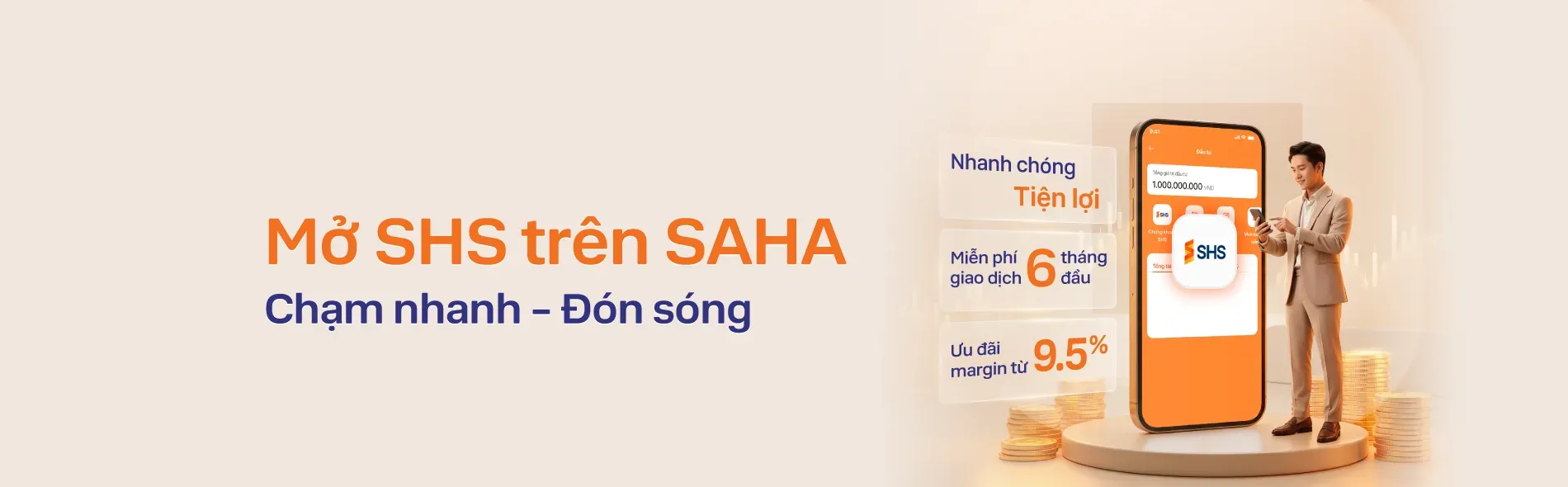 Mở tài khoản chứng khoán SHS trên SHB SAHA