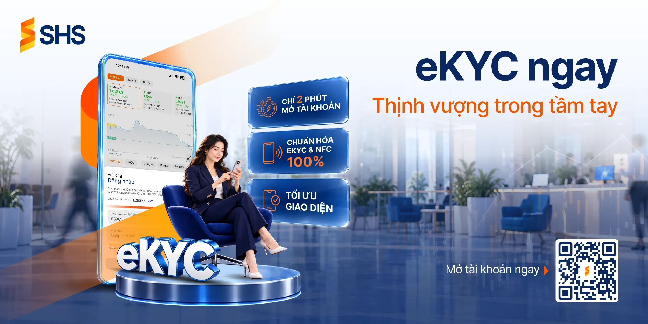 Chỉ 2 phút mở tài khoản SHS - Sẵn sàng cho hành trình đầu tư!