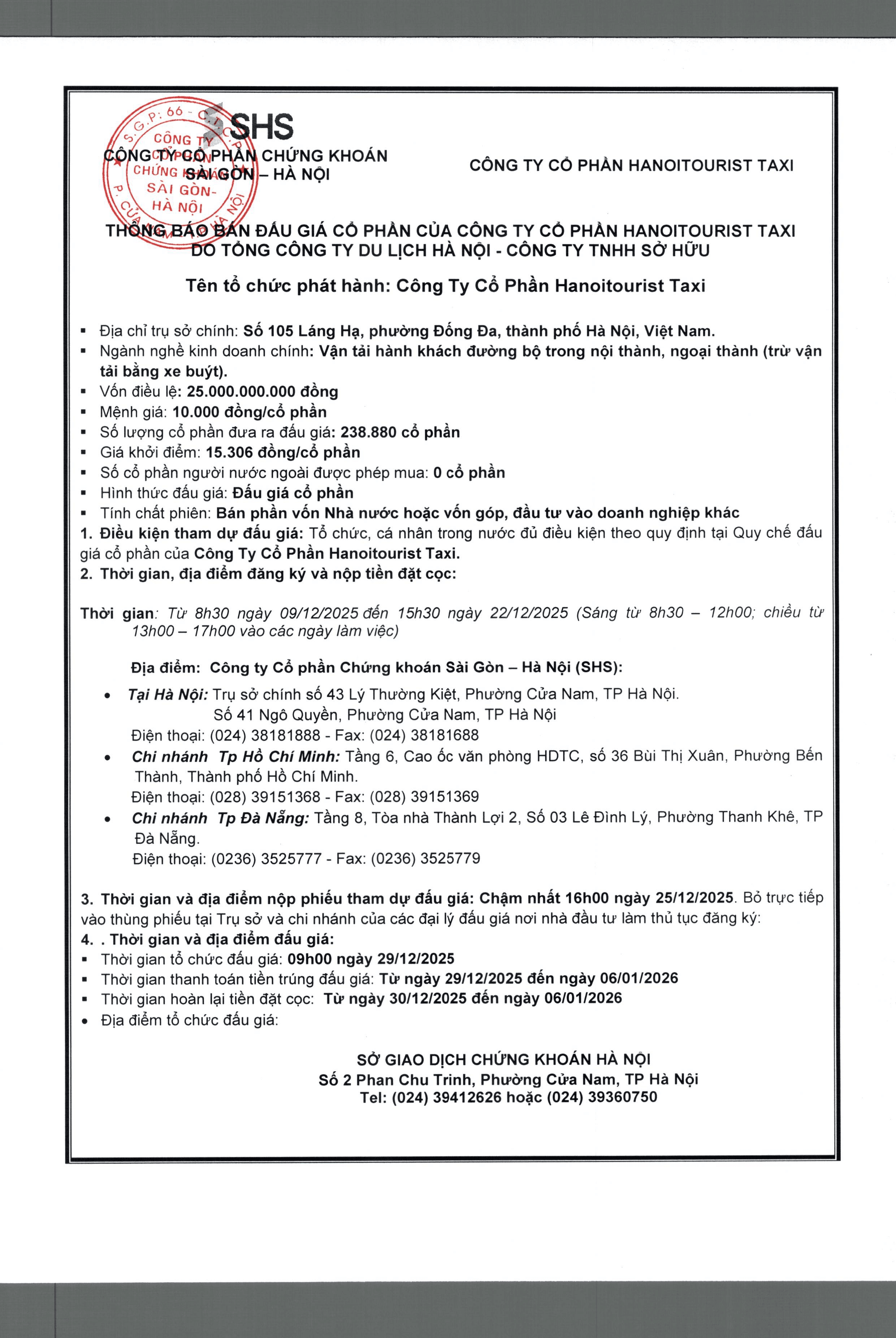 Thông báo đấu giá bán cổ phần Công ty Cổ phần Hanoitourist Taxi do Tổng Công ty Du lịch Hà Nội.png